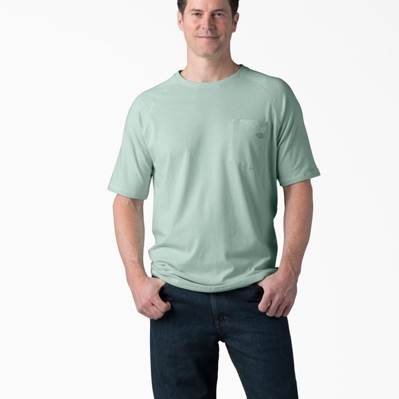 T-shirt Dickies Performa Temp-iQ - Manches Raglan, Poche - Vert Forêt - Technologie Cooling